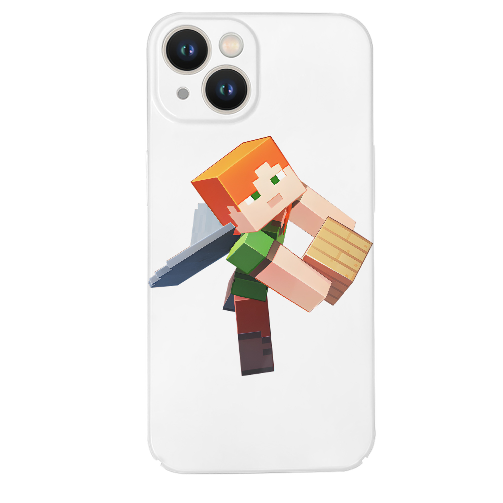 （画像用） マインクラフト ブロックの世界 Minecraft MC Block world 【iPhone 14シリーズ対応】ハードケース